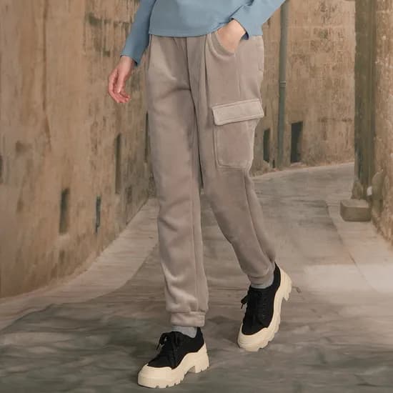 뒤란 코듀로이 융기모 조거 카고 팬츠 베이지 XL