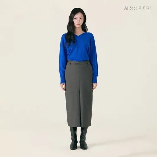 로엠 루즈핏 브이넥 풀오버 RMKAG12RT2