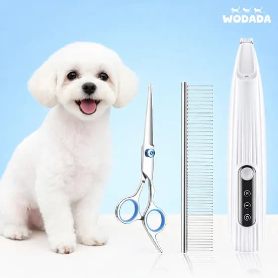 우다다 홈그루밍세트 강아지 고양이 미니 클리퍼 애견 미용 발바닥 바리깡 빗 가위 세트