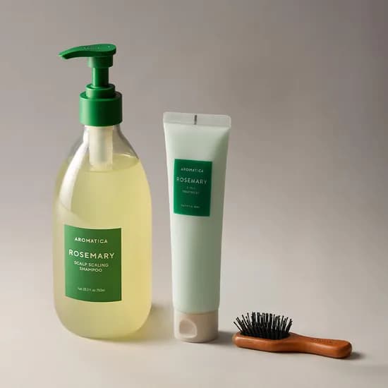 아로마티카 로즈마리 샴푸 750ml 트리트먼트 160ml 브러쉬 데일리 헤어 리추얼 세트
