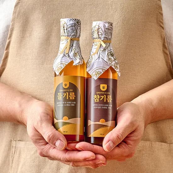 저온압착 더 진한 참기름 들기름 180ml 당일착유 1+1