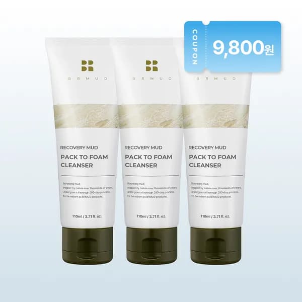 비알머드 머드 팩투폼 클렌저 110ml 3개