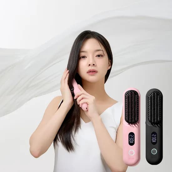 글루아 무선고데기 183빗살 빗고데기 2억 플라즈마 헤어 브러쉬 스타일러 매직기 휴대용