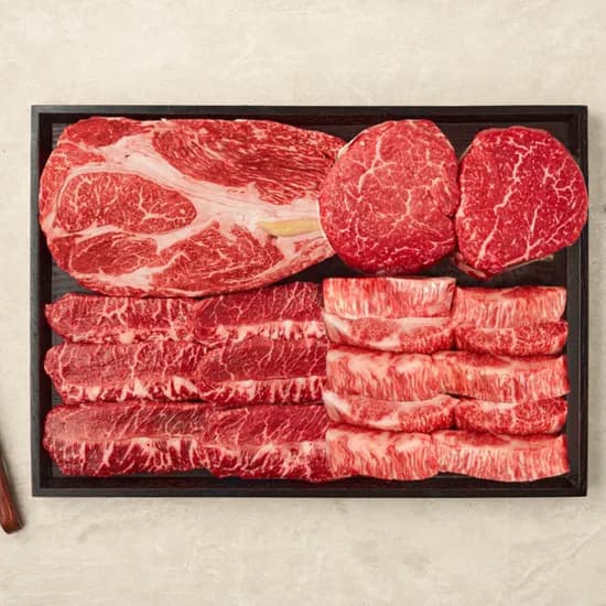 부모님 가족 한우 선물 세트 투뿔 소고기 설 추석 명절 플래티넘, 1.1kg, 1개