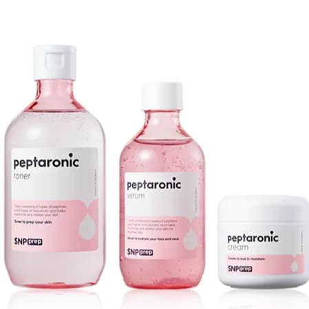 SNP 프렙 모이스처 기초 3종 세트 (토너 220ml + 세럼 110ml + 크림 55ml)