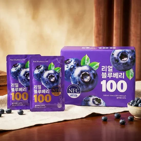 김재식헬스푸드 리얼블루베리100 50ml x 20포 1박스