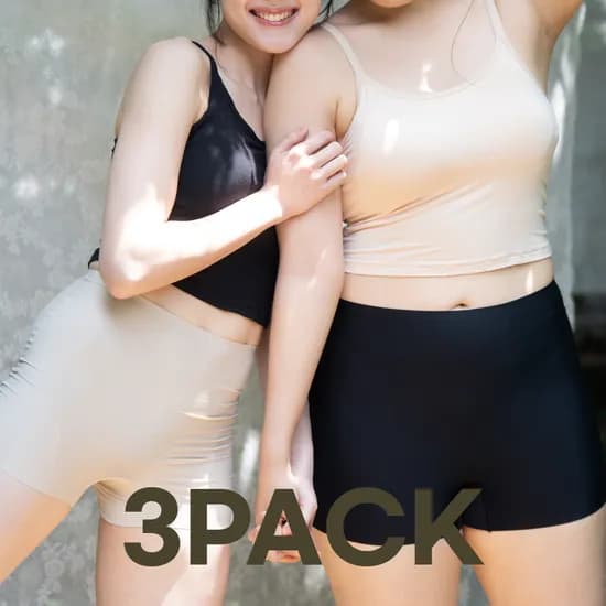 네모팬티 하이웨스트 쇼츠 Y존 편한 여성 사각 여자 심리스 드로즈 팬티 3/5PACK