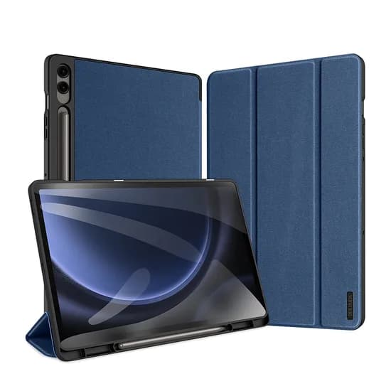 갤럭시탭 S10 플러스 케이스 북커버 S펜수납 도모 스페이스블루 탭 S10+ 마그네틱 제거