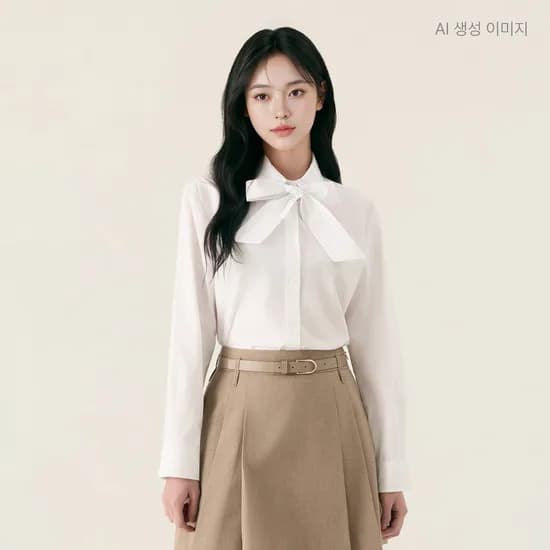 로엠 리본타이 셔츠 RMYWG23ST1