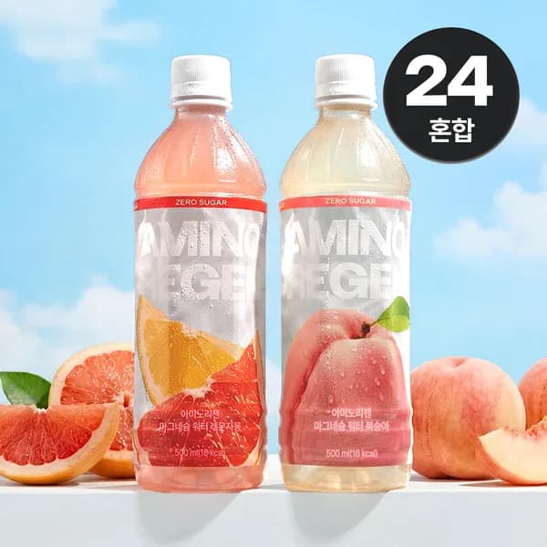 마그네슘워터 혼합 글루콘산 액상 제로슈거 비타민 500ml 24개