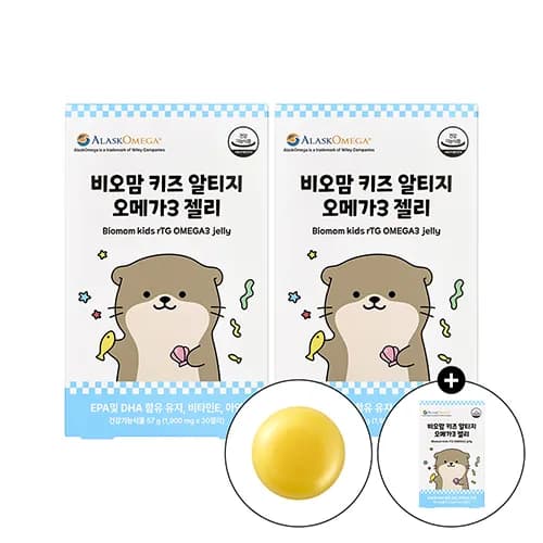 비오맘 키즈 어린이 아기 알티지 오메가3 젤리 30구미, 3개