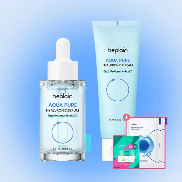 비플레인 아쿠아 퓨어 히알루로닉 세럼30ml+크림70ml 23,800원