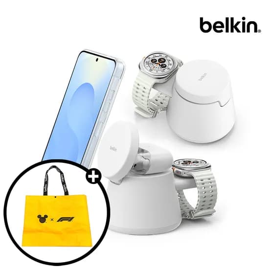 벨킨 Qi2 25W 3in1 모듈형 고속 무선 충전기 WIZ052kr 화이트