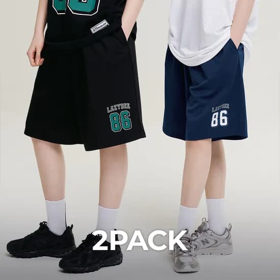 여성 남자 자이언트핏 져지 버뮤다 팬츠 오버핏 반바지 운동복 짐웨어