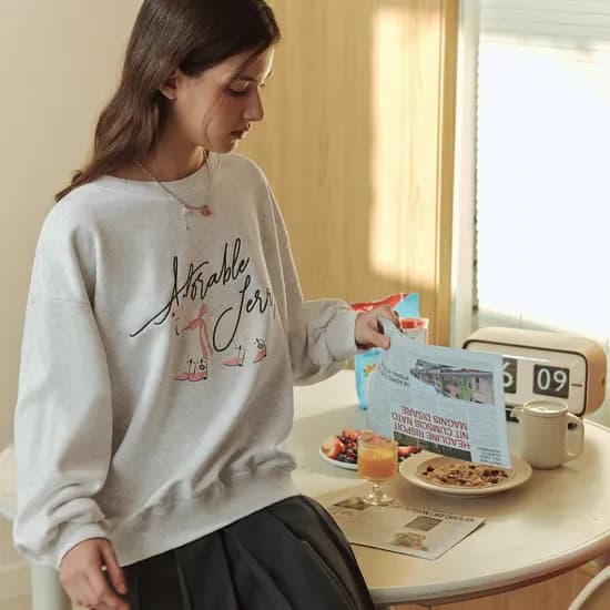 리본 제리 맨투맨 RIBBON JERRY SWEATSHIRT / OATMEAL