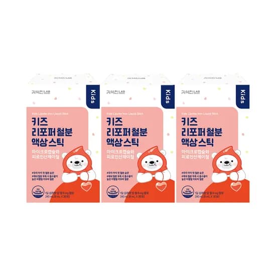 김석진랩 키즈 리포퍼 철분 액상 스틱 3박스 (90일분)