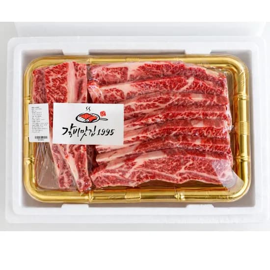 LA갈비 1kg 미국산 초이스 등급 꽃갈비 소갈비 구이용 지방제거 캠핑용