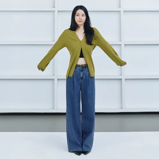 더엣지 원턱 와이드 데님