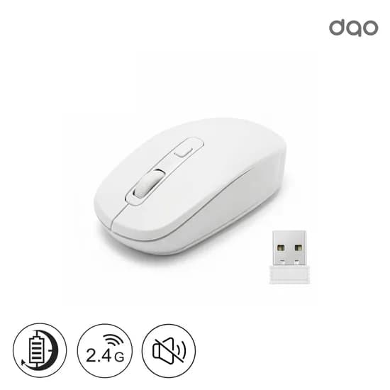 다오 무소음 무선마우스 미니 사무용 2.4G 10M 1600dpi 무선 광마우스