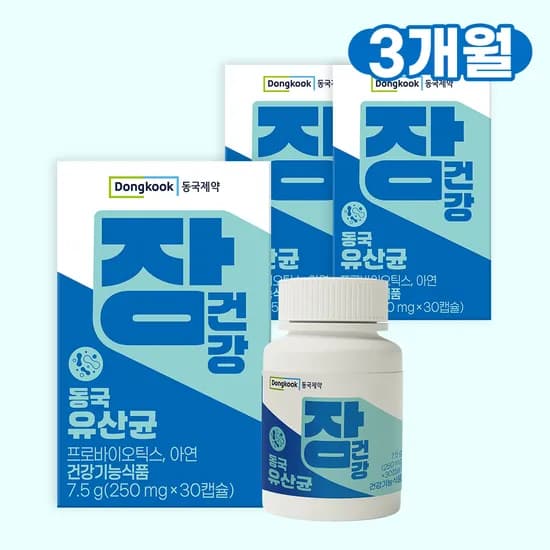 동국제약 장건강 생 유산균 30캡슐, 3개