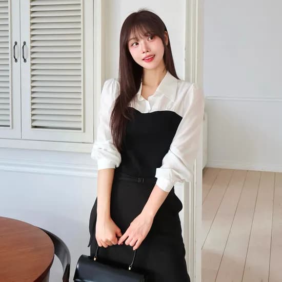 로엠 뷔스티에 매칭 블라우스 RMBLG24NT4