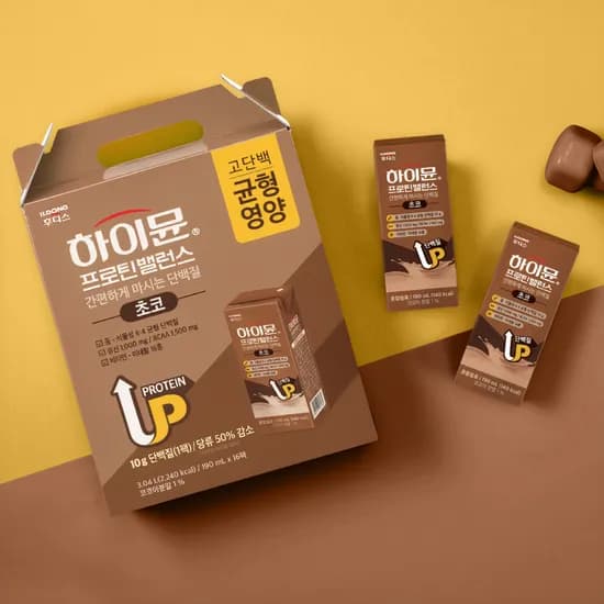 하이뮨 프로틴 밸런스 음료 초코 190ml, 64개
