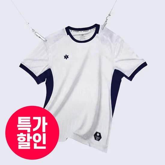 올댓부츠 엘리트핏 트레이닝탑 화이트 축구 반팔 상의