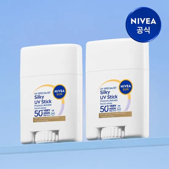 니베아 선 유브이 스페셜리스트 실키 유브이 스틱 15g, 2개