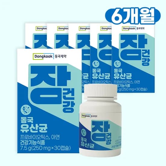 동국제약 장건강 생 유산균 30캡슐, 6개