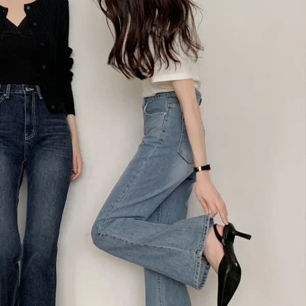 2기장 스판 워싱 부츠컷 데님 팬츠 ps5601 53,100원