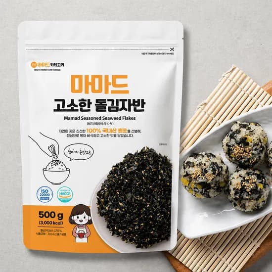 마마드 고소한 돌김자반 국내산 김자반볶음 김가루 대용량 업소용 HACCP 500g, 1개