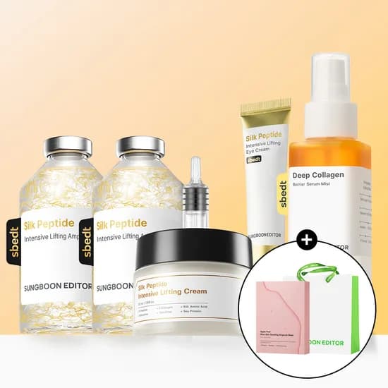 성분에디터 베스트 5종 세트(앰플 60ml 2개+아이크림 30ml+리프팅 크림 50ml+미스트 115ml)(쇼핑백+애플필 마스크팩 10매 증정)