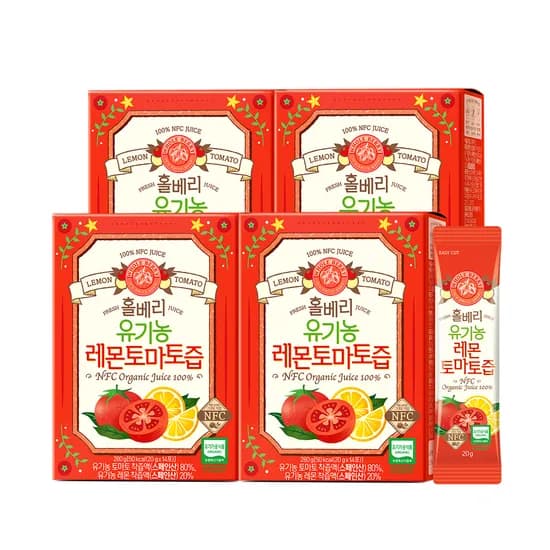 홀베리 유기농 레몬토마토즙 280g 14포, 4개