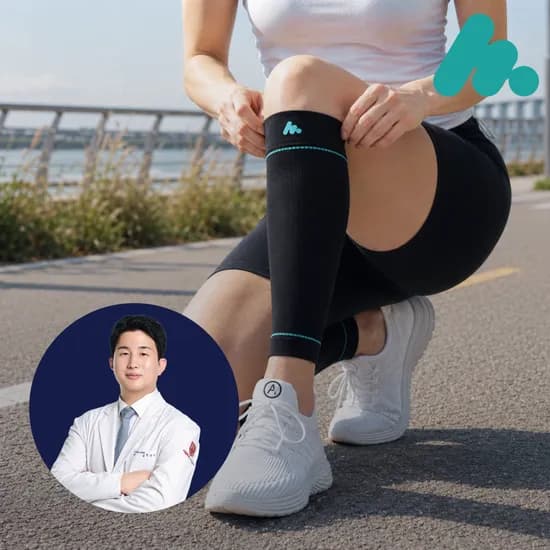 뮤피츠 종아리보호대 카프슬리브 러닝 배드민턴 스포츠 압박 밴드 1세트