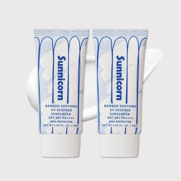 써니콘 비건 선크림 밤부 수딩 선에센스 백탁없는 민감성 SPF50+ 50ml 2개