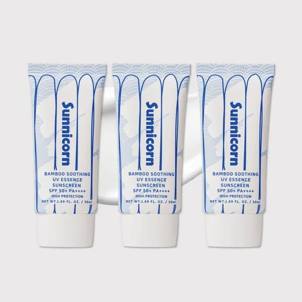써니콘 비건 선크림 밤부 수딩 선에센스 백탁없는 민감성 SPF50+ 50ml 3개