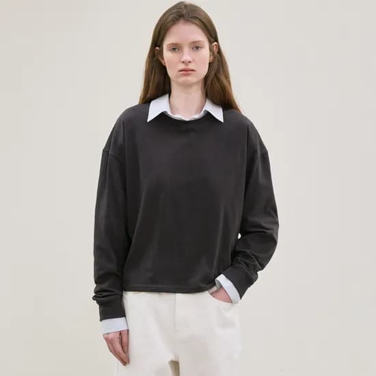 comfort sweat shirt (charcoal)