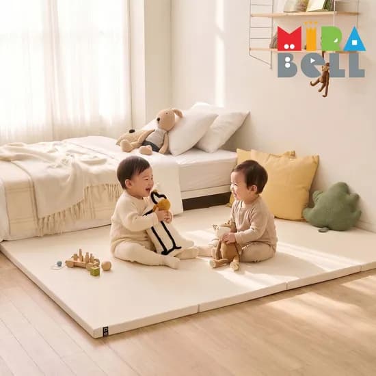 미라벨 엘린 아기 유아 거실 층간소음 놀이방 4단 항균형 폴더매트140x200 3color