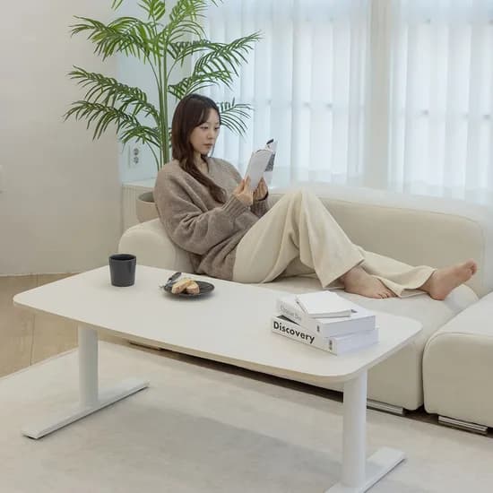 롱코 전동 거실테이블 높이조절 모션데스크 리프트업 소파테이블 1000