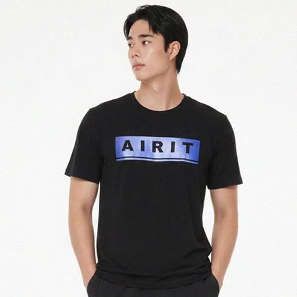 브레이싱 반팔티셔츠 AM1041 BK