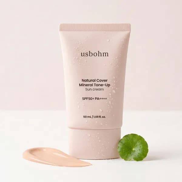 어스봄 내추럴 커버 무기자차 저자극 보송산뜻 핑크톤업 선크림 50ml 파데프리