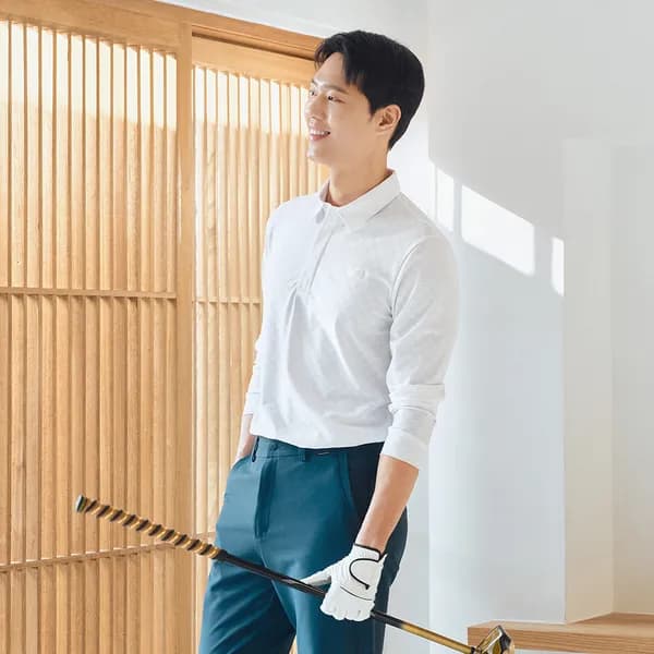 남성 냉감 집업 카라티 여름 긴발 셔츠 Q126-3301-04