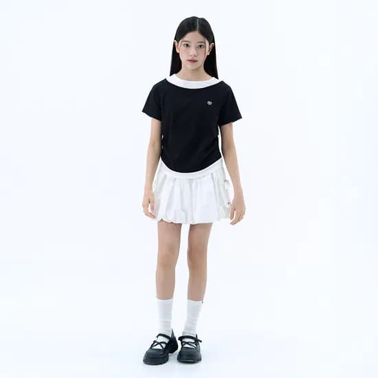 더데이걸 힙해 레이어드 반팔 티셔츠 TGRA26310