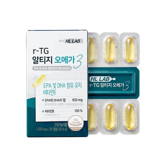 에이치엘랩 초임계 rTG 알티지 오메가3 30캡슐 1개