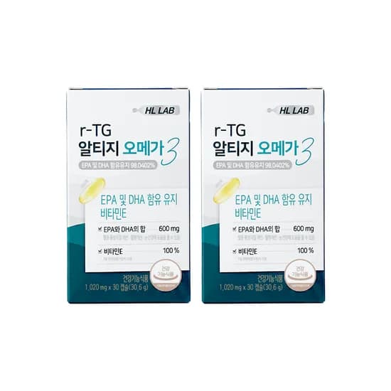 에이치엘랩 초임계 rTG 알티지 오메가3 30캡슐, 2개