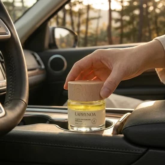 라피노아 차량용 방향제 편백디퓨저 실내 거실 화장실 복주머니 편백, 50ml, 1개