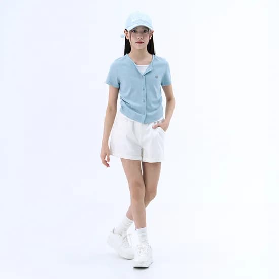 더데이걸 허리 셔링 롤업 3부 데님 TGTH26302