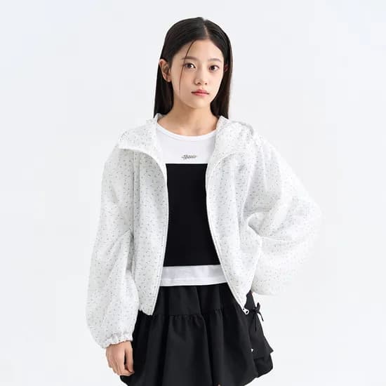 더데이걸 문양 후드 바람막이 TGJA26302