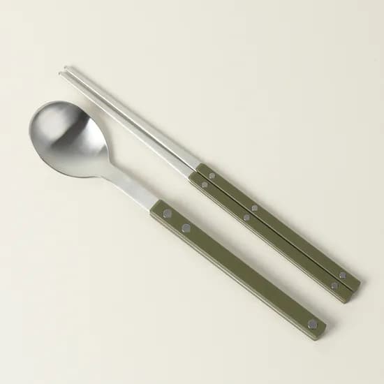 집들이선물 보겐 쌍띠에 수저세트 1인 기본형, 아보카도