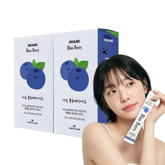 뚜띠프루티 유기농 NFC 블루베리즙 착즙 스틱 100% 20g, 14포, 2개